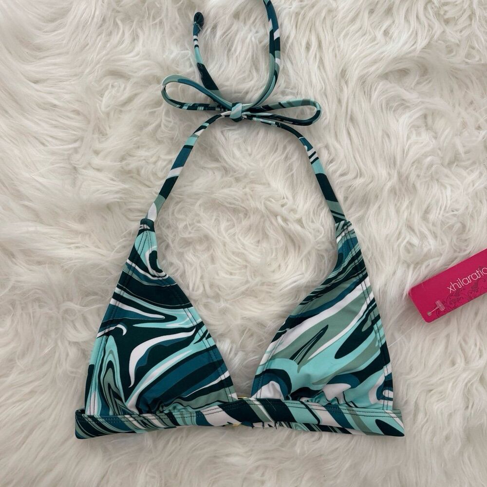 Xhilaration Swirl Triangle Cut Bikini Swim Top Size XS